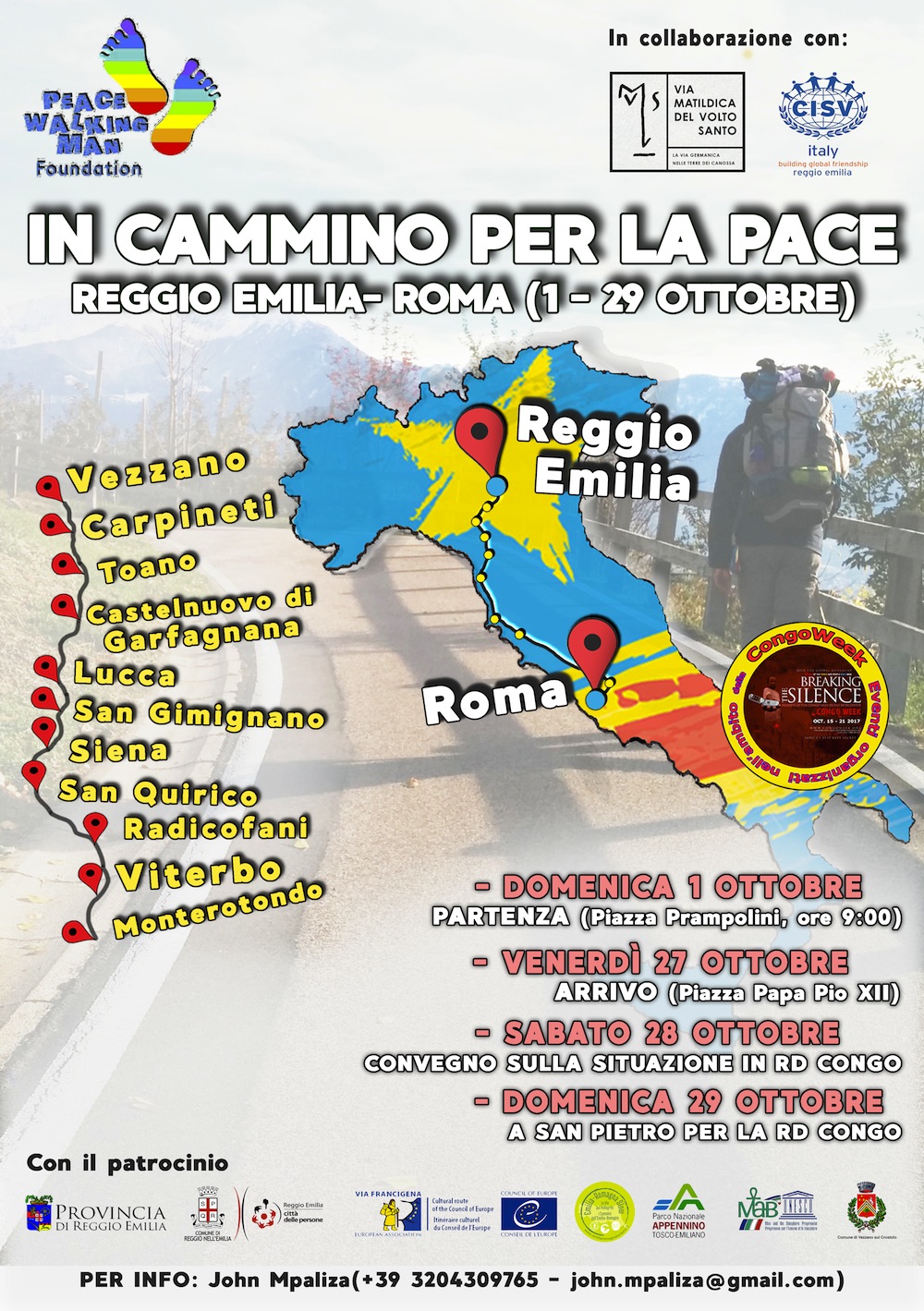 ‘In cammino per la Pace’ verso Roma con convegno del 28 ottobre