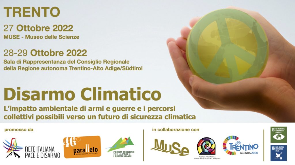 Disarmo climatico, tre giorni a Trento
