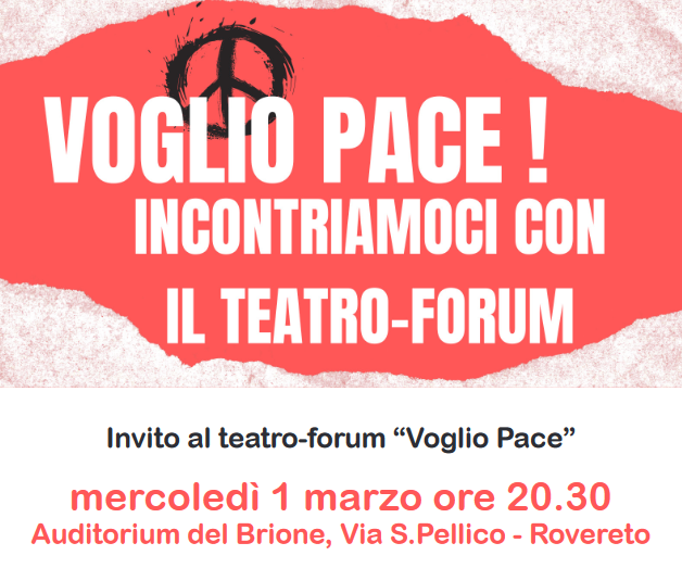 Voglio Pace! Incontriamoci con il teatro-forum
